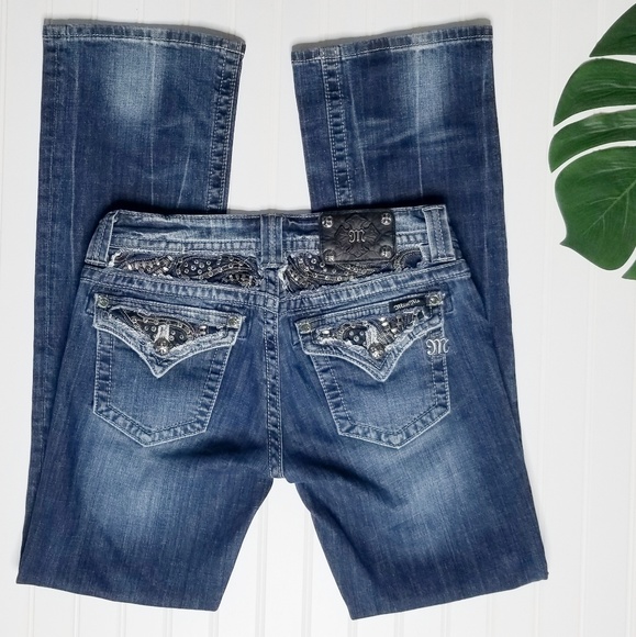 Miss Me Denim - Miss Me | Distressed Denim Bootcut Jeans | 29